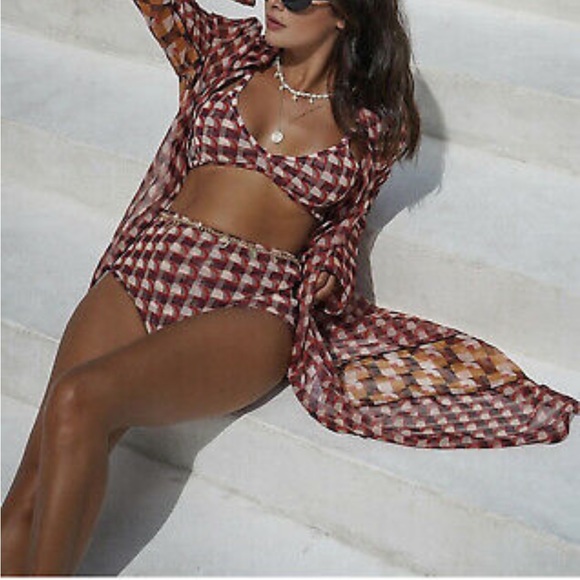 Semi sheer tunic with bralette & panties 3 piece set - Picture 7 of 12